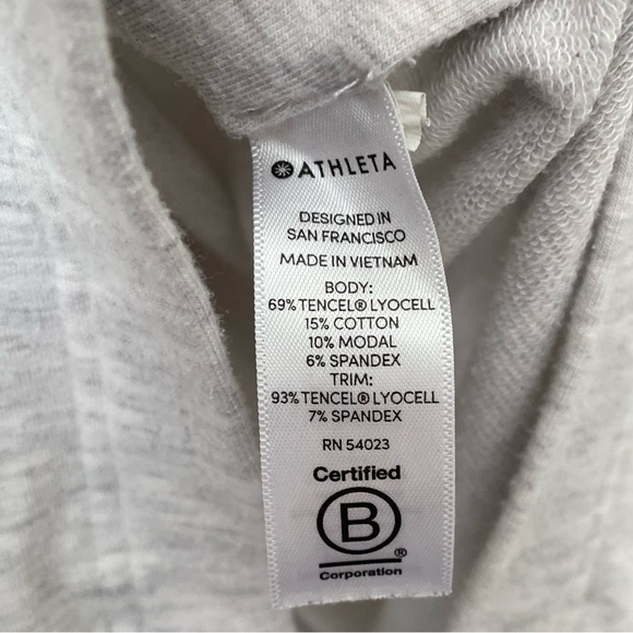 Athleta Sayulita Cozy Hoodie Pullover Sweatshirt Grey Size S - Picture 6 of 6